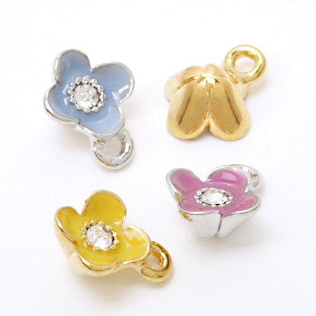 Charm Flower Veronica with Epo 1 ring Yellow/G