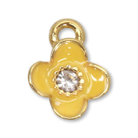 Charm Flower Veronica with Epo 1 ring Yellow/G