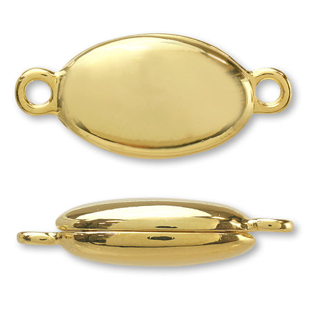 Magnetic clasp oval gold