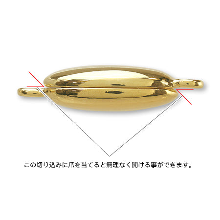 マグネットクラスプ オーバル ゴールド – 貴和製作所オンラインストア