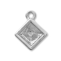 Mini Fancy Stone Ishiza Square (#4401/#4428) 1 ring Rhodium color