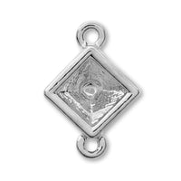 Mini Fancy Stone Ishiza Square (#4401/#4428) 2 rings Rhodium color