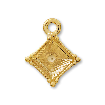 ミニファンシーストーン石座 スクエア(＃4401/＃4428)用 ミル打ち 1