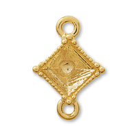Mini Fancy Stone Ishiza Square (#4401/#4428) Milgrain 2 rings Gold
