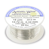 Artistic wire dispenser non-tarnished silver