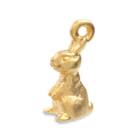 Domestic cast charm natural taste rabbit matte gold