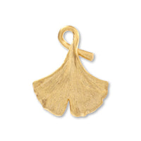 Domestic cast charm natural taste ginkgo matte gold