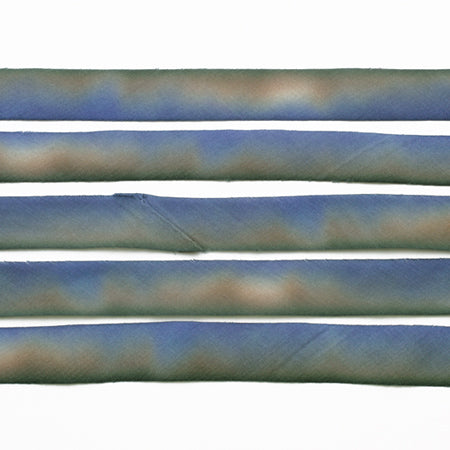 Bias silk ribbon grayish blue