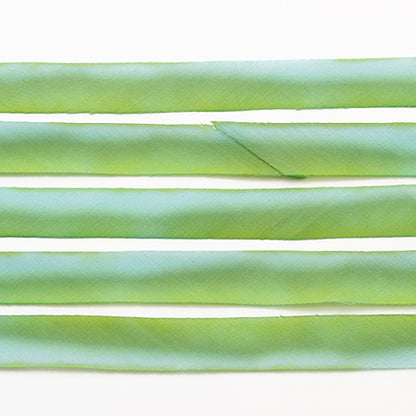 Bias silk ribbon grass green