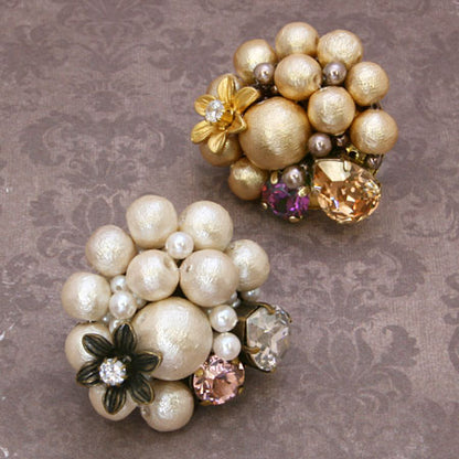 Cotton pearl, round, rich gray.
