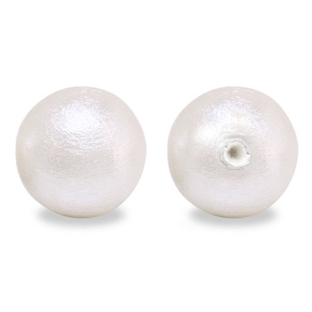 Cotton pearl pendant white