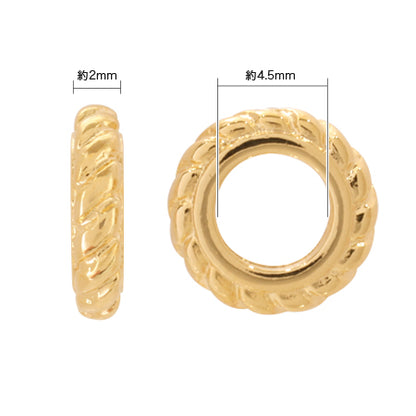 Big Hole Rondel Twist Gold