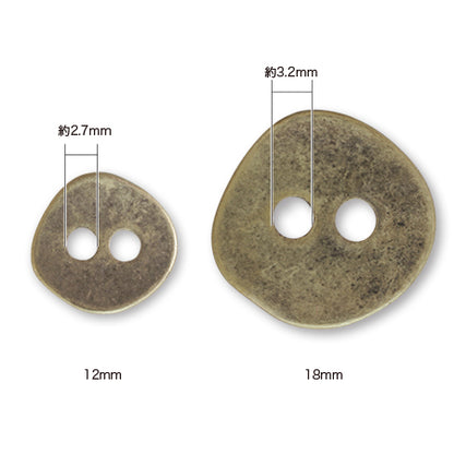 Metal parts button round Kinkobi