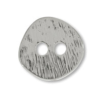Metal Parts Button Round Hairline Rhodium Color [Outlet]