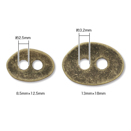 Button Parts Oval Gold [Outlet]