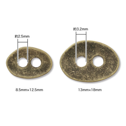 Button Parts Oval Gold [Outlet]