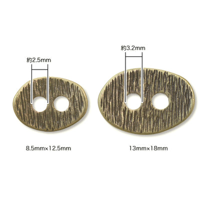 Button Parts Oval Hare Line Gold [Outlet]