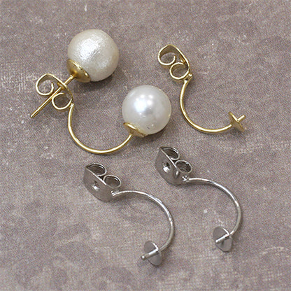 Earring catch with studs gold