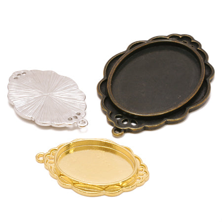 Design meal plate arabesque frame gold