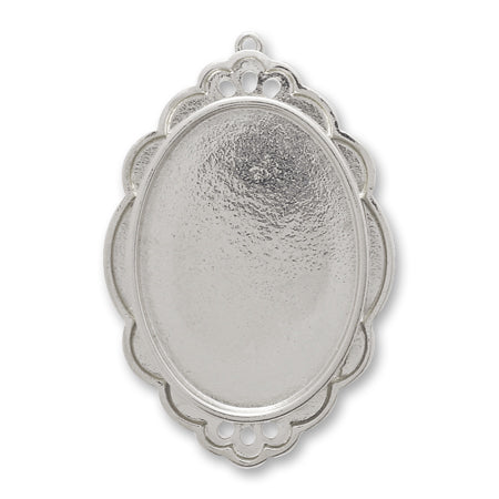 Design meal dish arabesque frame rhodium color