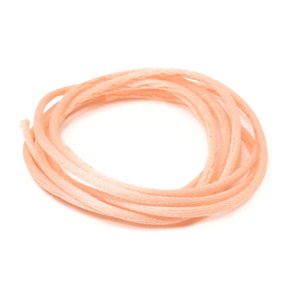 French satin cord salmon pink