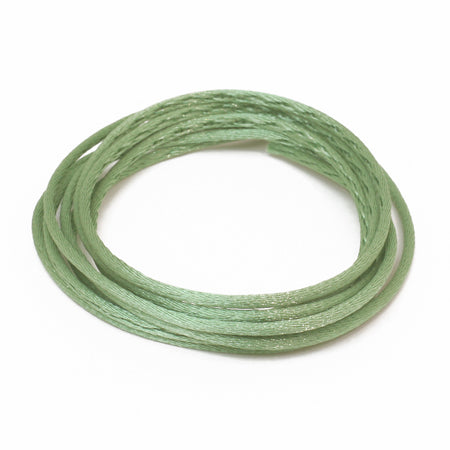 French satin cord pistachio green