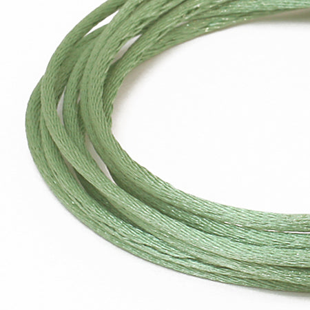 French satin cord pistachio green