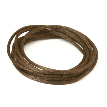 French satin cord mocha brown