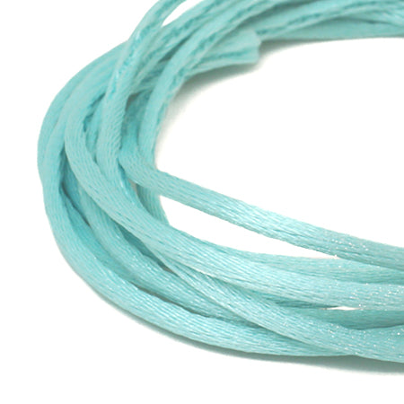 French satin cord turquoise green