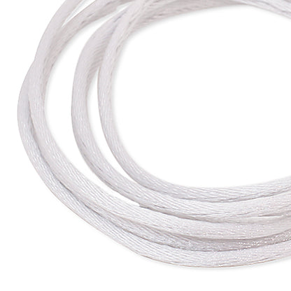 French satin cord silver gray