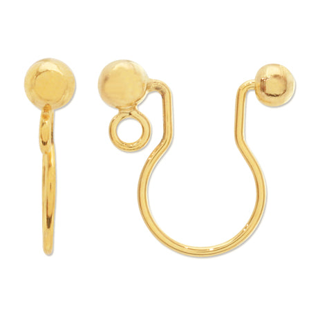 Non-pierced earrings with ring gold