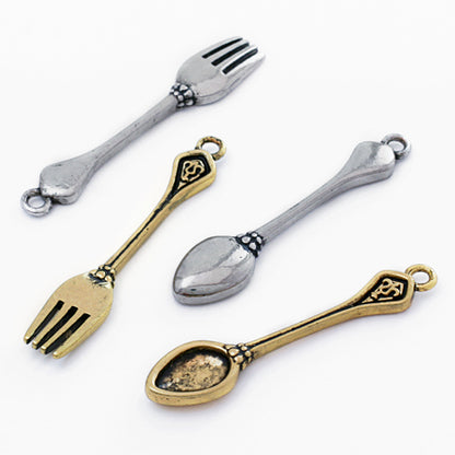 Antique charm fork AG