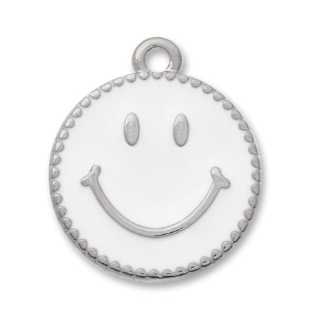 Charm Initial Plate Smile White/RC