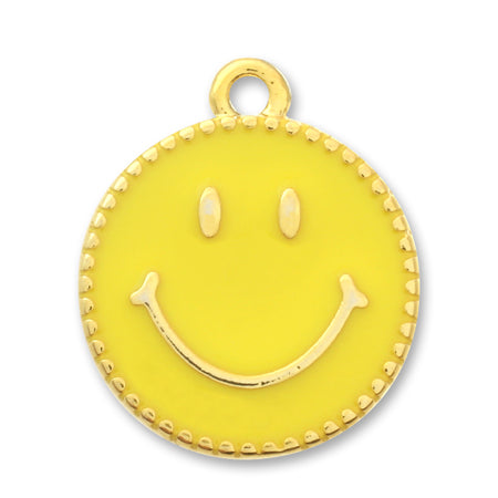 Charm initial plate smile yellow/G