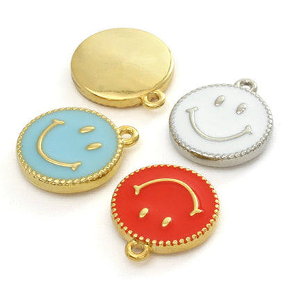 Charm initial plate smile yellow/G