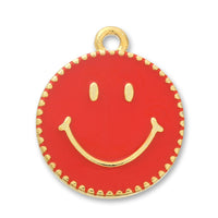 Charm initial plate smile red/G