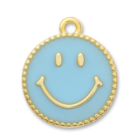 Charm initial plate smile blue/G