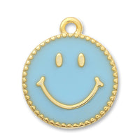 Charm initial plate smile blue/G