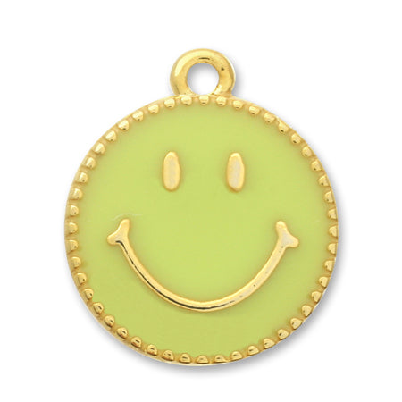 Charm initial plate smile green/G