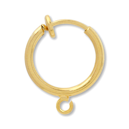 Earrings with hoop ring gold