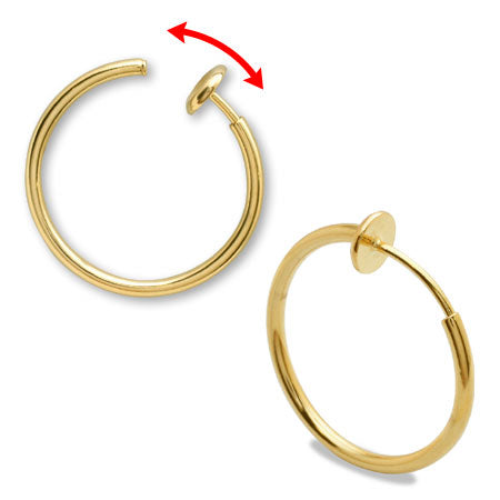 Earrings with hoop ring gold