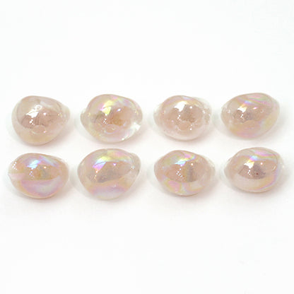 Teardrop beads: Pink Brush