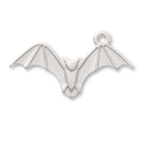 Charm Flying Bat Matte Silver