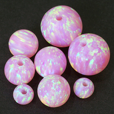 Kyoto Opal round ball Both hole Rainbow color