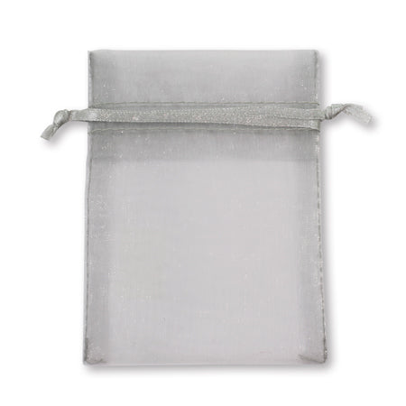 Organdy bag square flat silver