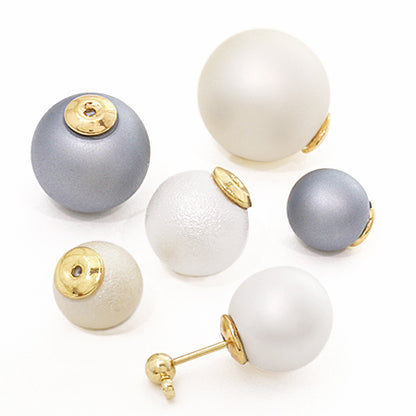 Resin pearl catch embossed white
