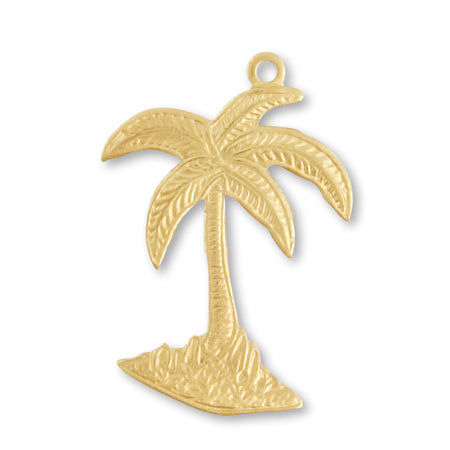 American Press Charm Palm Tree Brass C