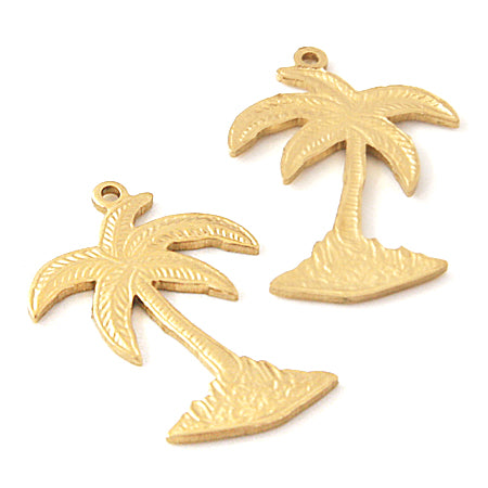 American Press Charm Palm Tree Brass C