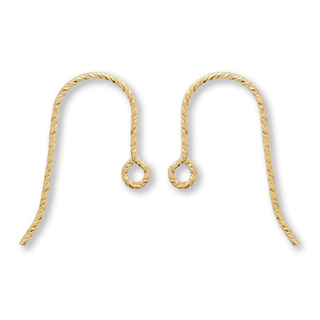 Earrings U-shaped sparkle K14GF