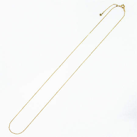 Slide chain necklace 225DC4 rhodium color